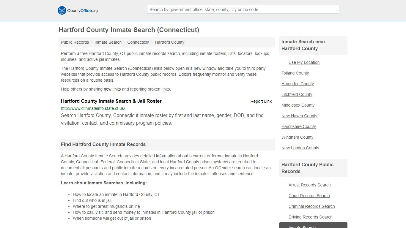 Inmate Search - Hartford County, CT (Inmate Rosters ...